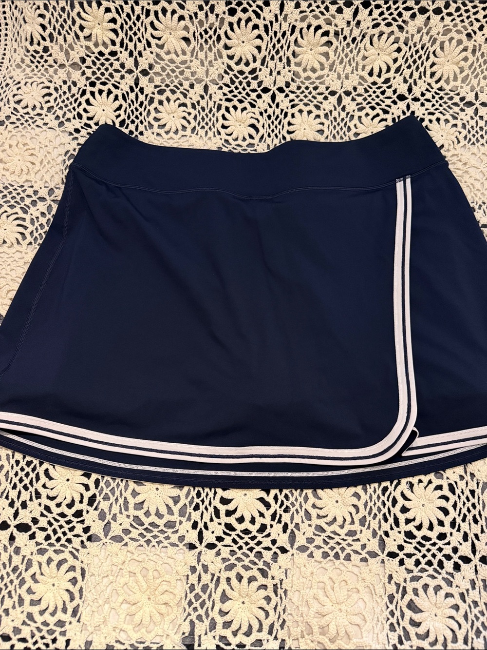 Athleta Navy Skort with White Trim
